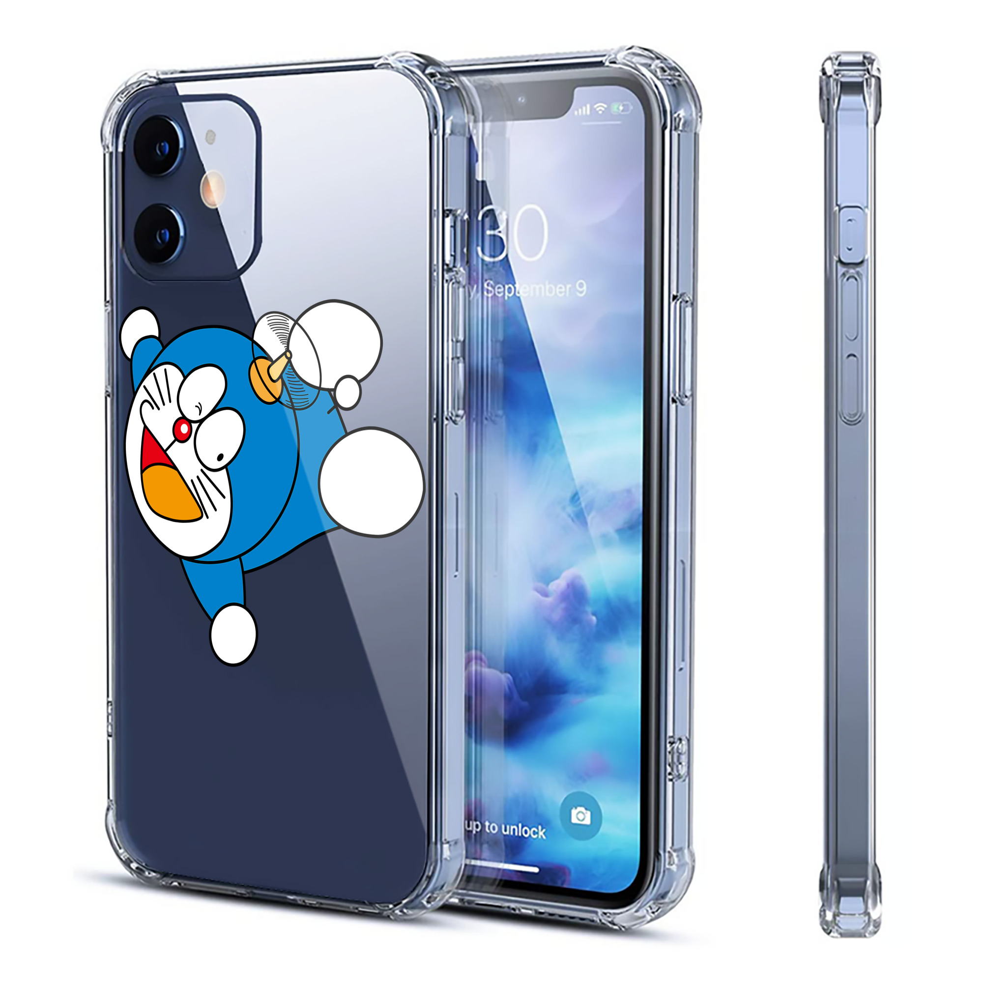 （画像用） ドラえもん Doraemon 【iPhone 12シリーズ対応】透明スマホケース（クリアソフトケース）